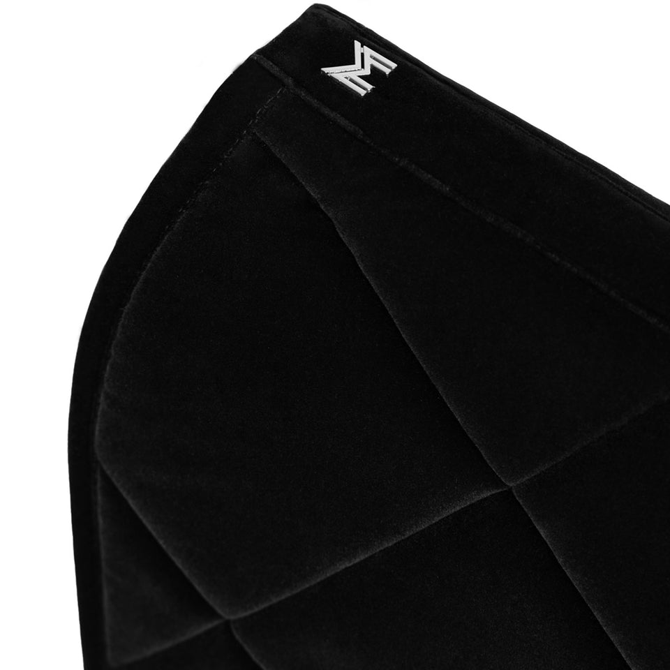 Maximilian Equestrian Velvet Dressage Saddle Cloth - Black