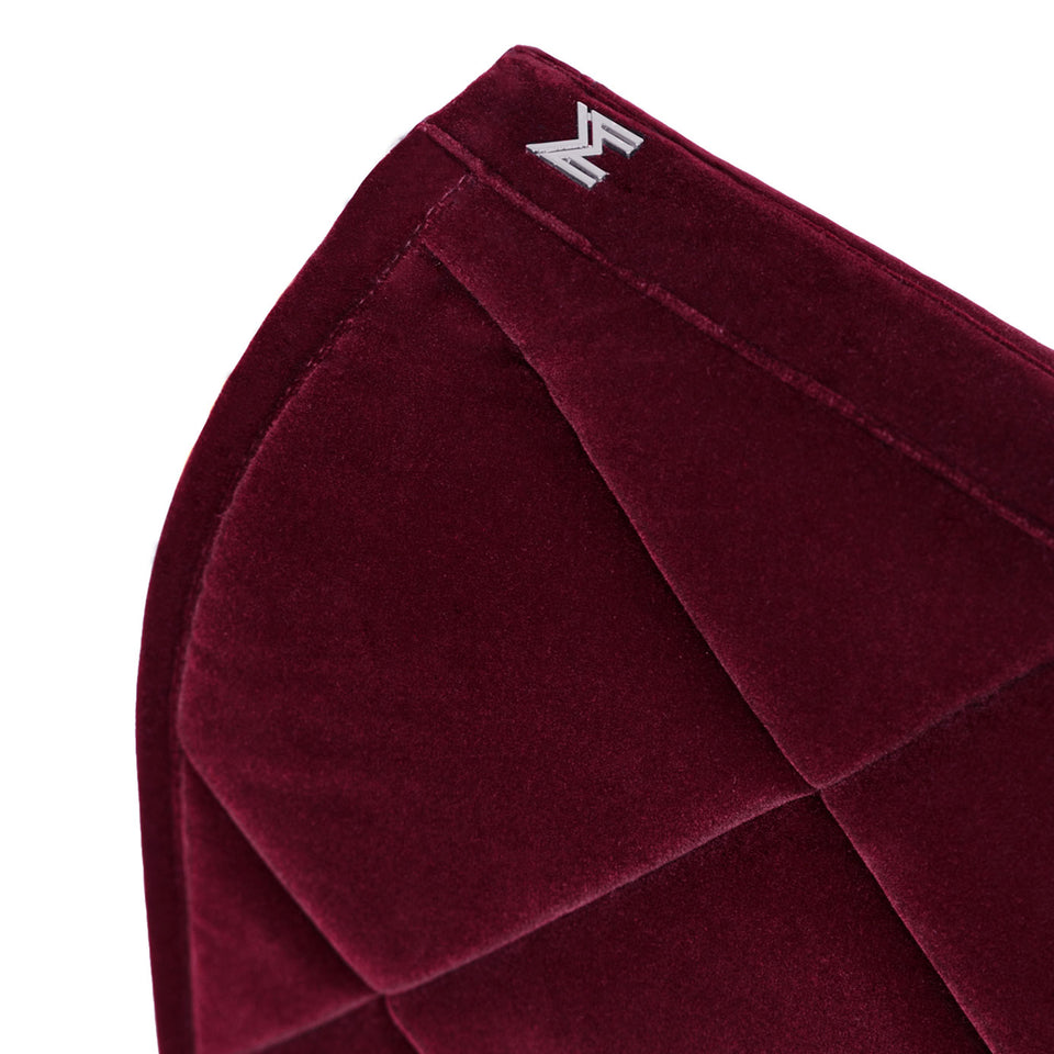 Maximilian Equestrian Velvet Dressage Saddle Cloth - Ruby