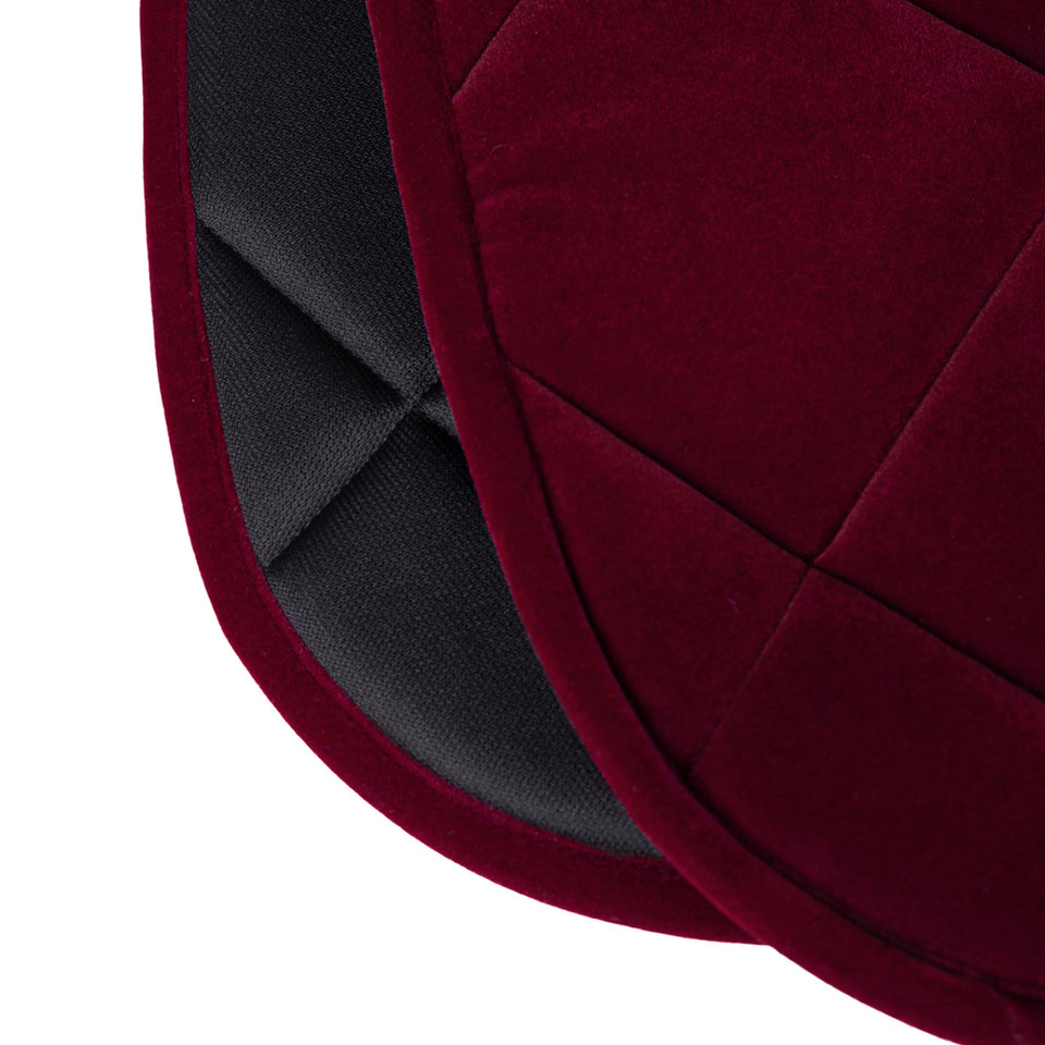 Maximilian Equestrian Velvet Dressage Saddle Cloth - Ruby