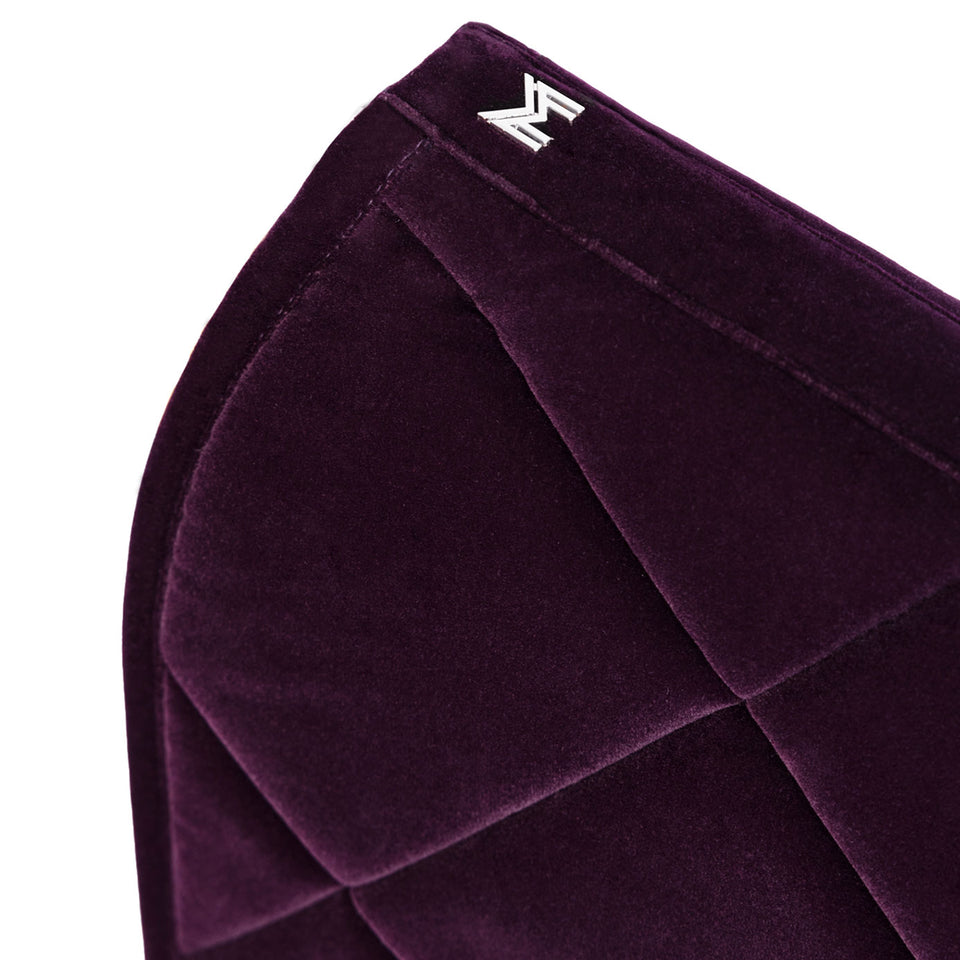 Maximilian Equestrian Velvet Jumping Saddle Cloth - Amethyst
