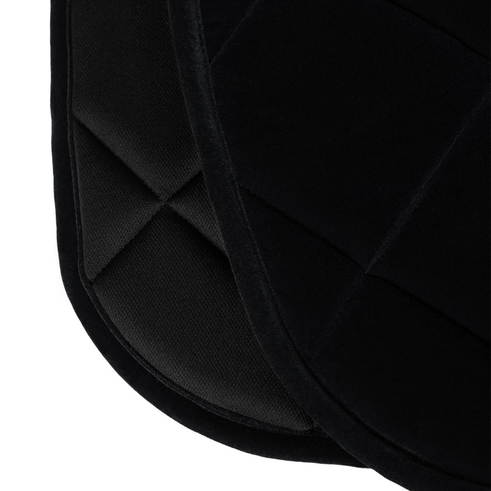 Maximilian Equestrian Velvet Jumping Saddle Cloth - Black