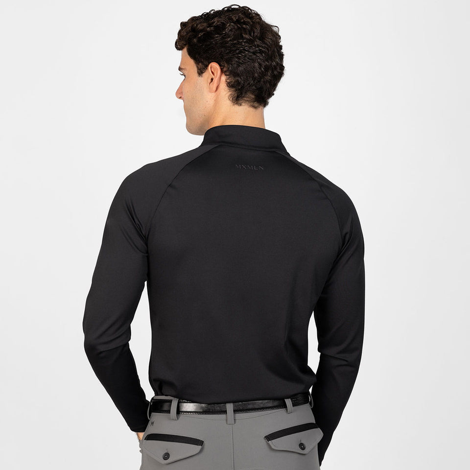 Maximilian Equestrian Men's Code Long Sleeve Base Layer - Black