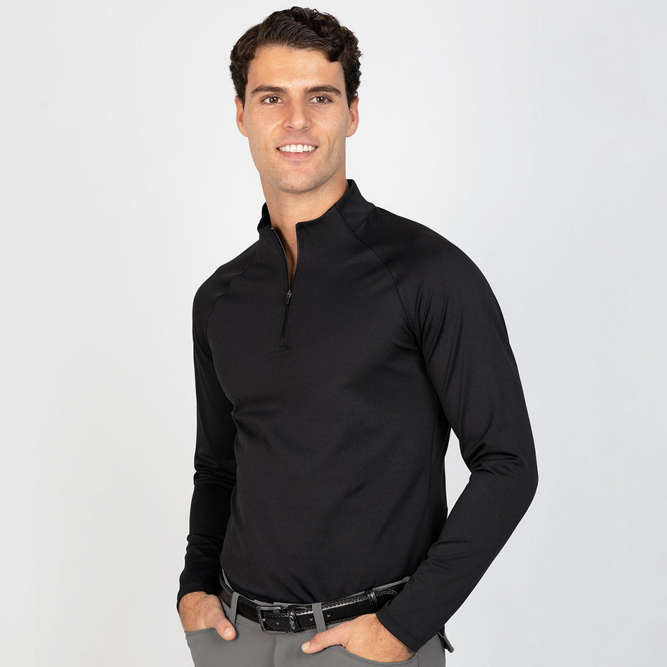 Maximilian Equestrian Men's Code Long Sleeve Base Layer - Black