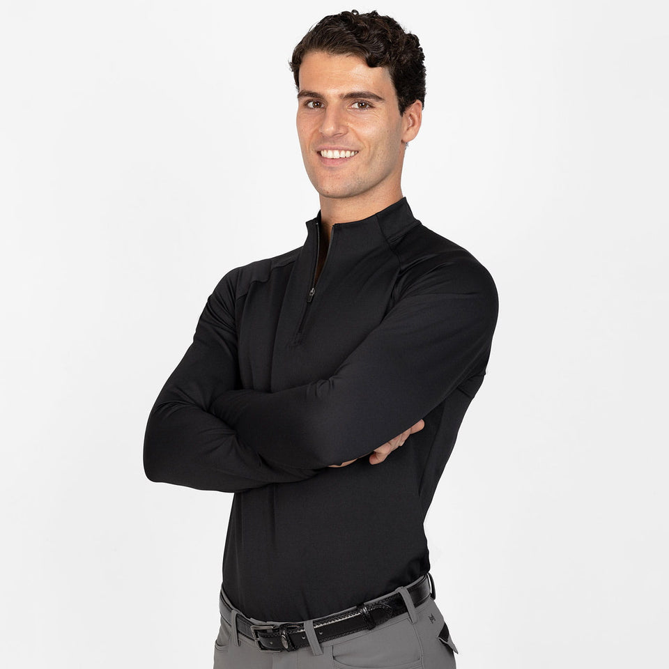 Maximilian Equestrian Men's Code Long Sleeve Base Layer - Black