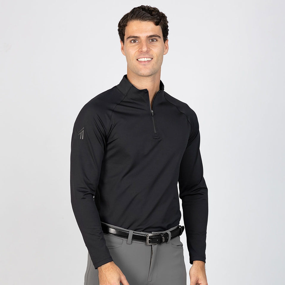 Maximilian Equestrian Men's Code Long Sleeve Base Layer - Black