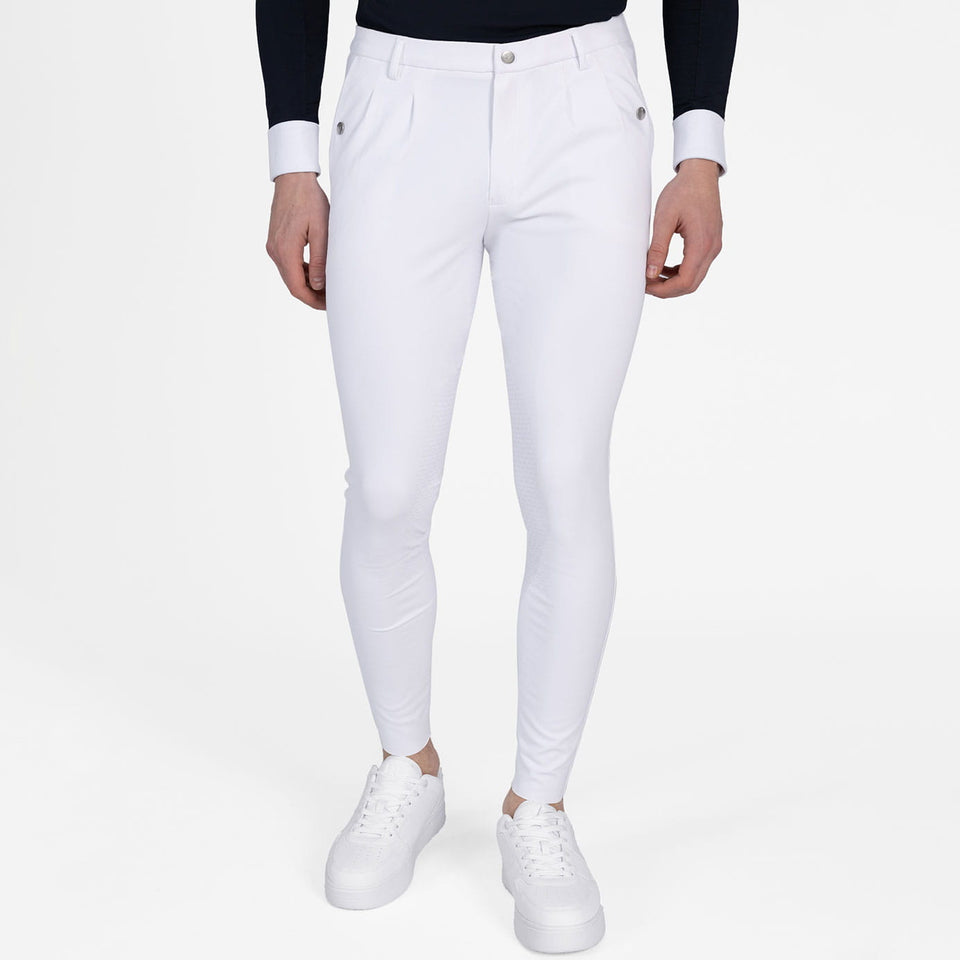 Maximilian Equestrian Men's Founder Breeches - White