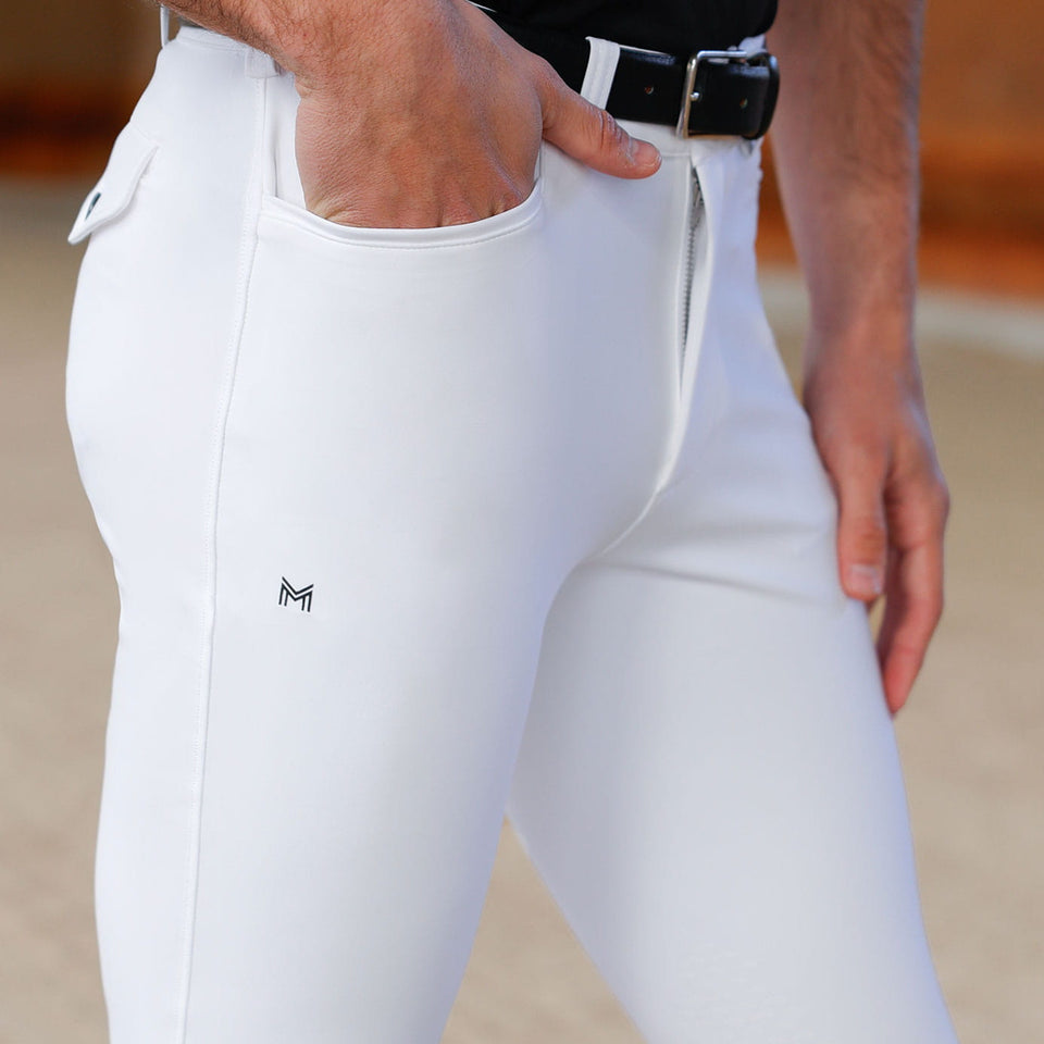 Maximilian Equestrian Men's Performance Breeches - White
