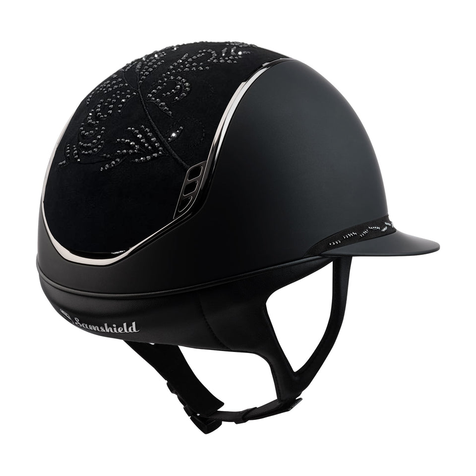 Samshield V2 Miss Shield Black Shadowmatt with Crystal Flower Top and Band
