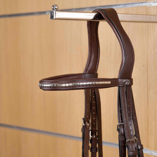 Dy'on New English Silver Clincher Browband - Brown