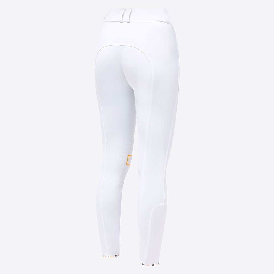 Rider's Gene High Waist Knee Grip Breeches - White