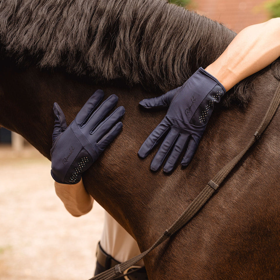Roeckl Lillinoe Riding Gloves - Festive Blue