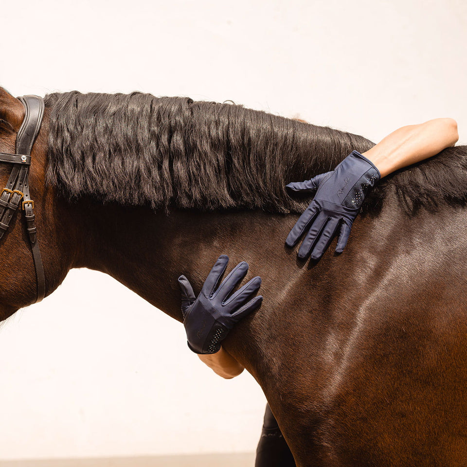 Roeckl Lillinoe Riding Gloves - Festive Blue