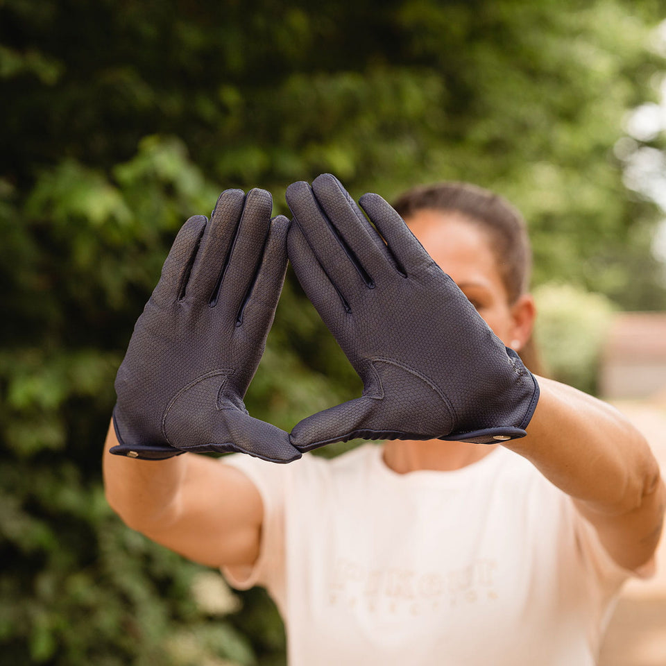 Roeckl Lillinoe Riding Gloves - Festive Blue