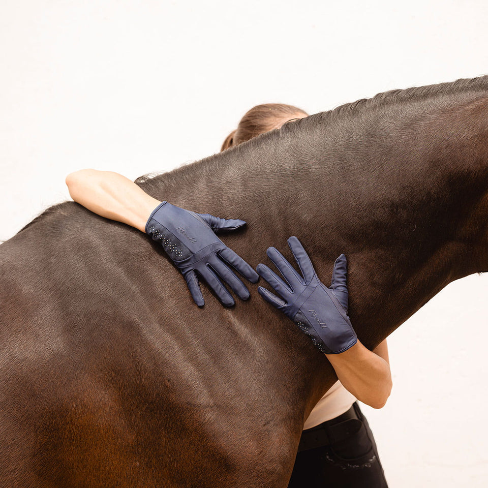 Roeckl Lillinoe Riding Gloves - Festive Blue