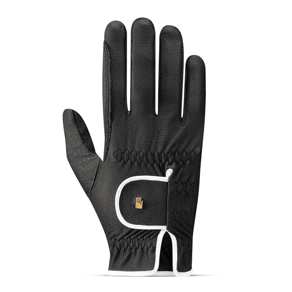 Roeckl Lona Two-Tone Riding Gloves | Black & White ‐ Equiport
