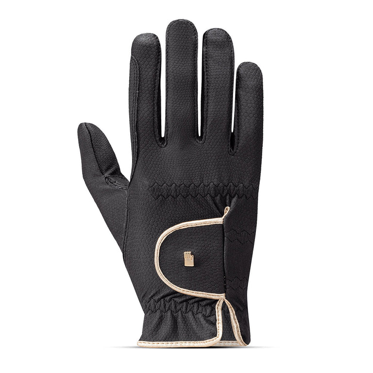Roeckl Lona Two-Tone Riding Gloves - Black/Gold