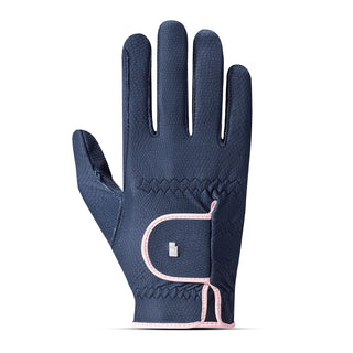 Roeckl Lona Two-Tone Riding Gloves - Navy/Vintage Pink