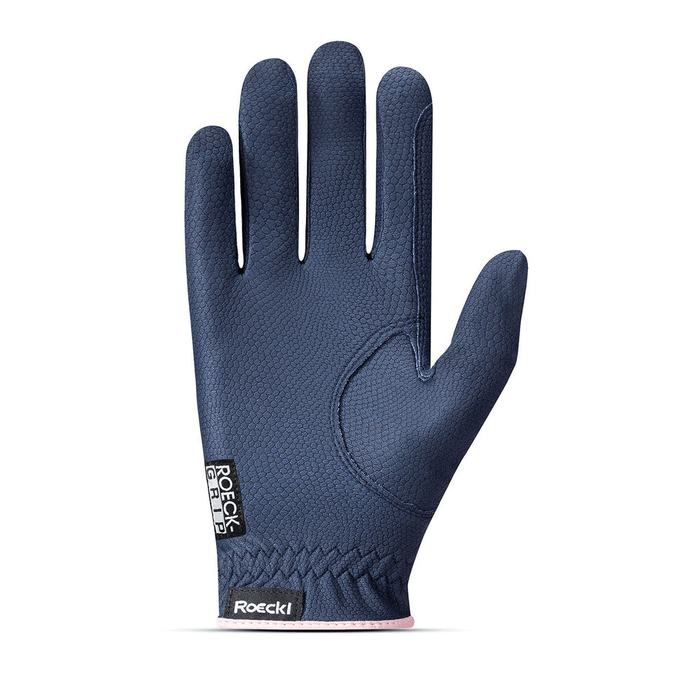 Roeckl Lona Two-Tone Riding Gloves - Navy/Vintage Pink