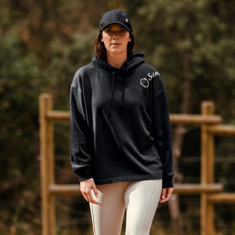 Samshield Carmen Hooded Sweatshirt - Black/Beige