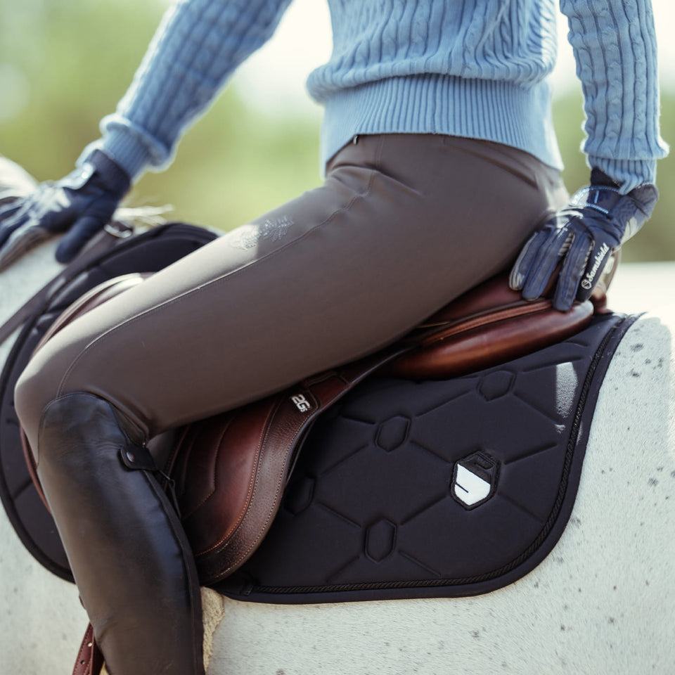 Samshield SpineShield Embroidery Jumping Saddle Cloth - Black