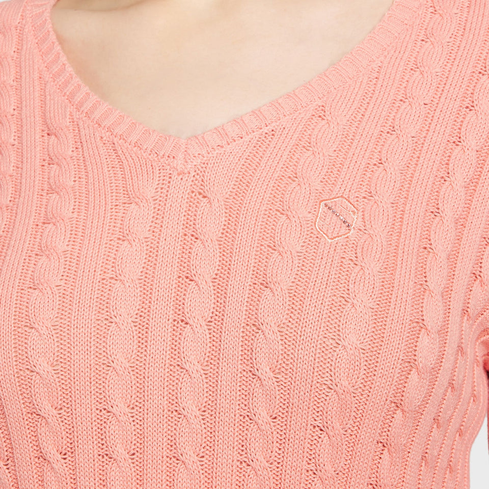 Samshield Lisa Twisted V-Neck Sweater - Light Pomelo