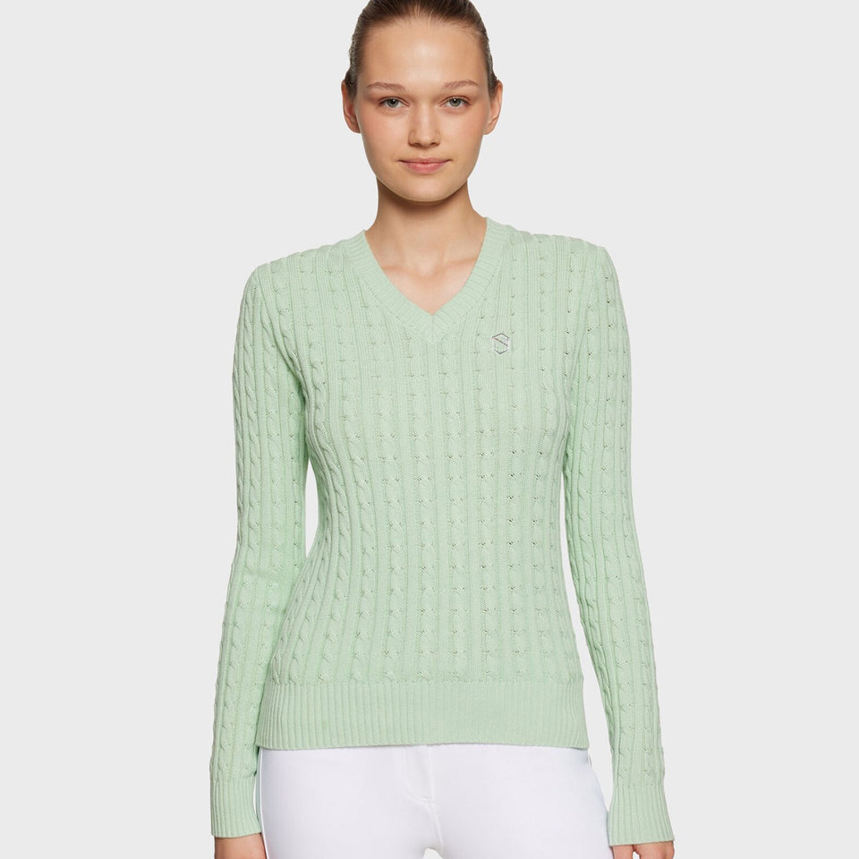 Samshield Lisa Twisted V-Neck Sweater - Pistachio