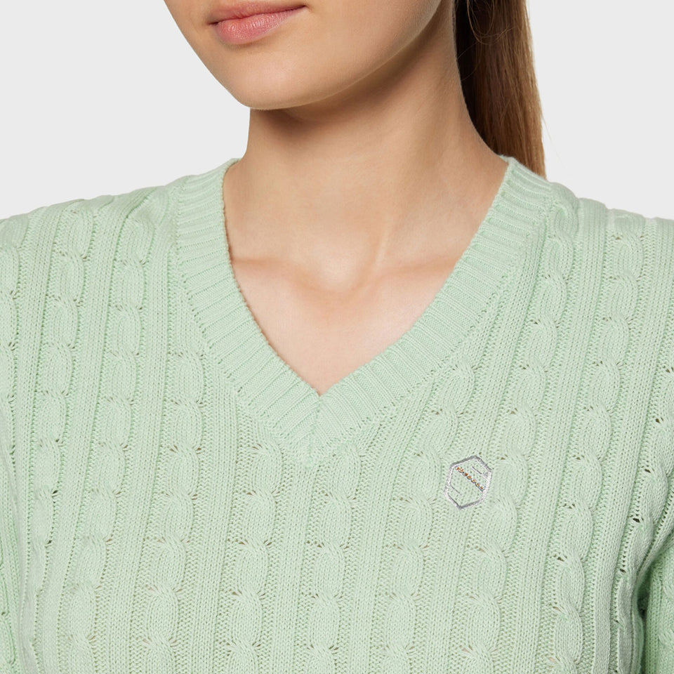 Samshield Lisa Twisted V-Neck Sweater - Pistachio