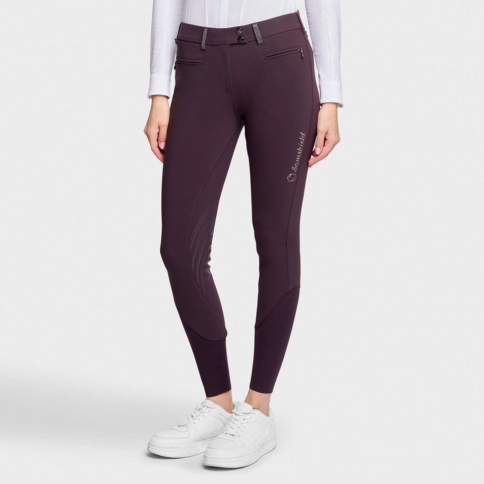 Samshield Adele Crystal Fabric Breeches - Black Cherry
