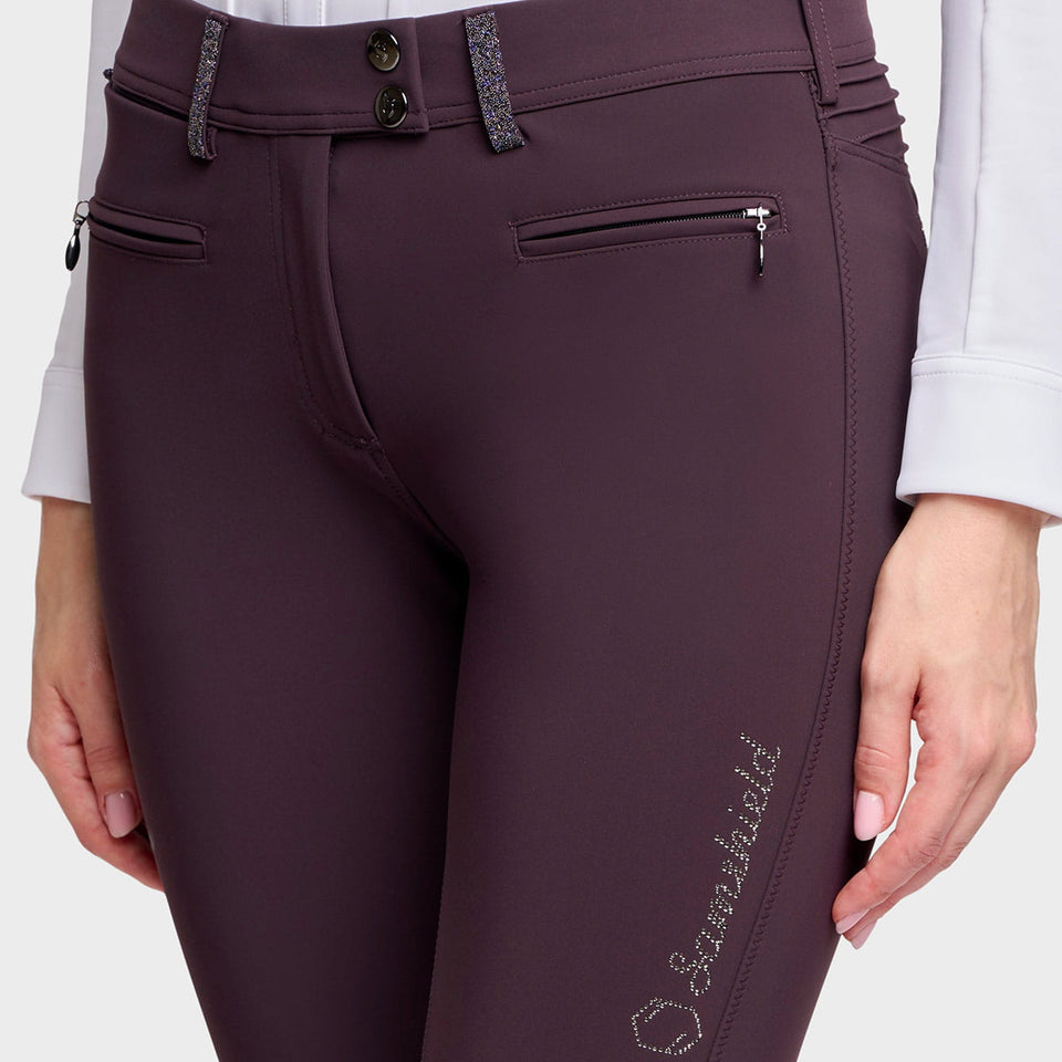 Samshield Adele Crystal Fabric Breeches - Black Cherry