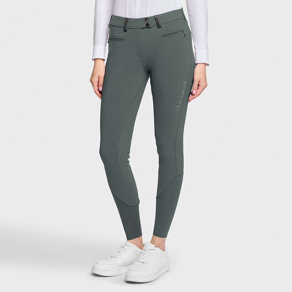 Samshield Adele Crystal Fabric Breeches - Dark Forest