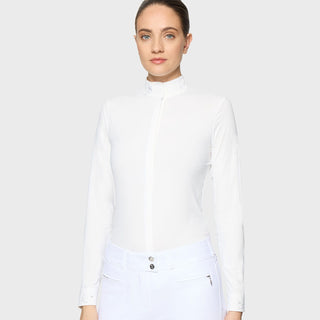 Samshield Aline Floral Long Sleeve Show Shirt - White