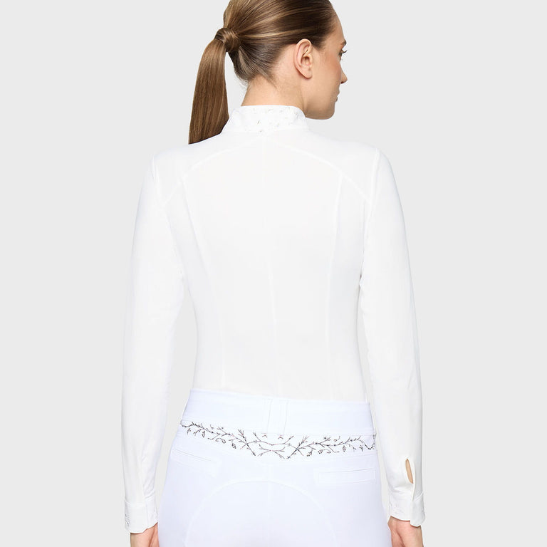 Samshield Aline Floral Long Sleeve Show Shirt - White
