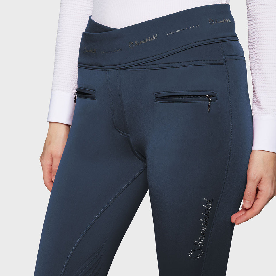 Samshield Alpha Winter Full Grip Riding Leggings - Navy