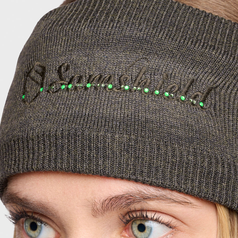 Samshield Amalie Crystal Knitted Headband - Dark Forest