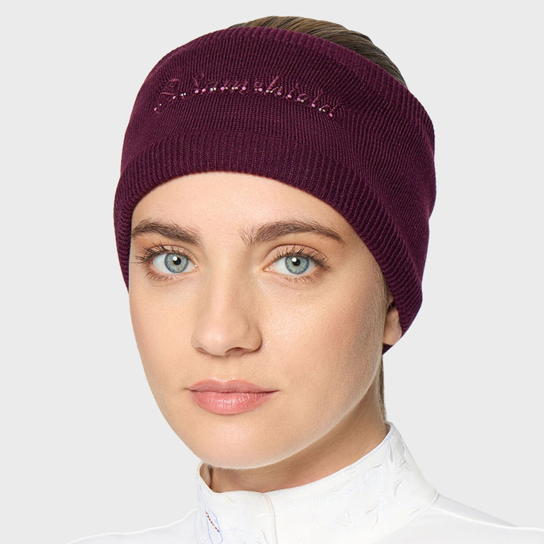 Samshield Amalie Crystal Knitted Headband - Plum