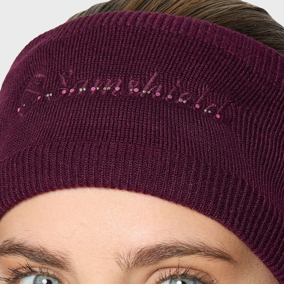 Samshield Amalie Crystal Knitted Headband - Plum