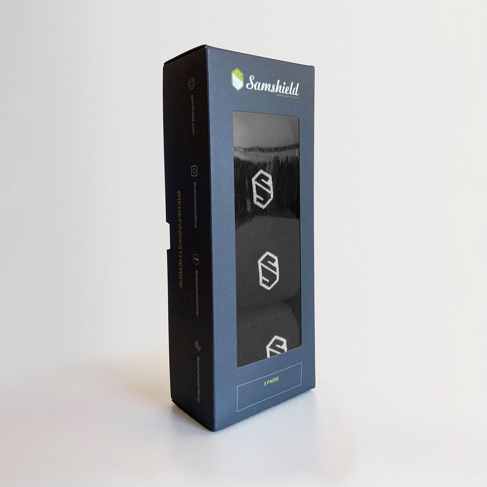 Samshield Balzane Blazon Socks - Pack of 3 - Navy, Black, Grey