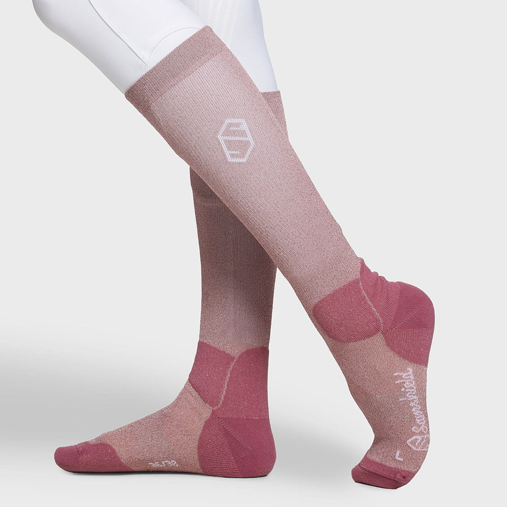 Pink Riding Socks Samshield Balzane Glitter Horse Riding Socks | Light Blush Pink ...