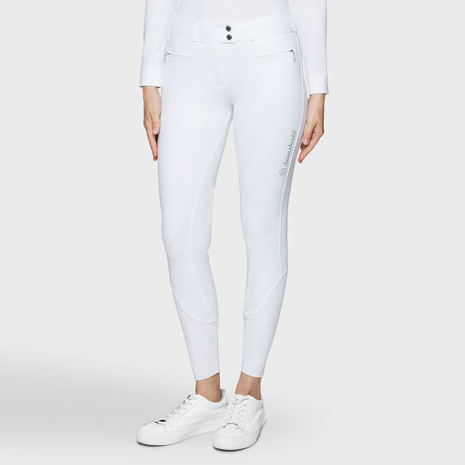 Samshield Chloe Metal Dots Full Grip Breeches - White