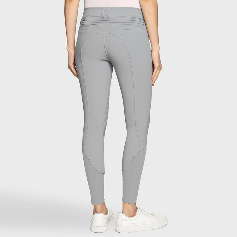 Samshield Chloe Metal Dots Knee Grip Breeches - Light Grey