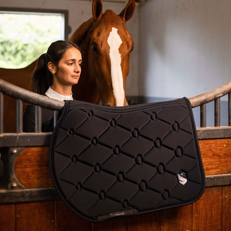 Samshield SpineShield Crystal Jumping Saddle Cloth - Black