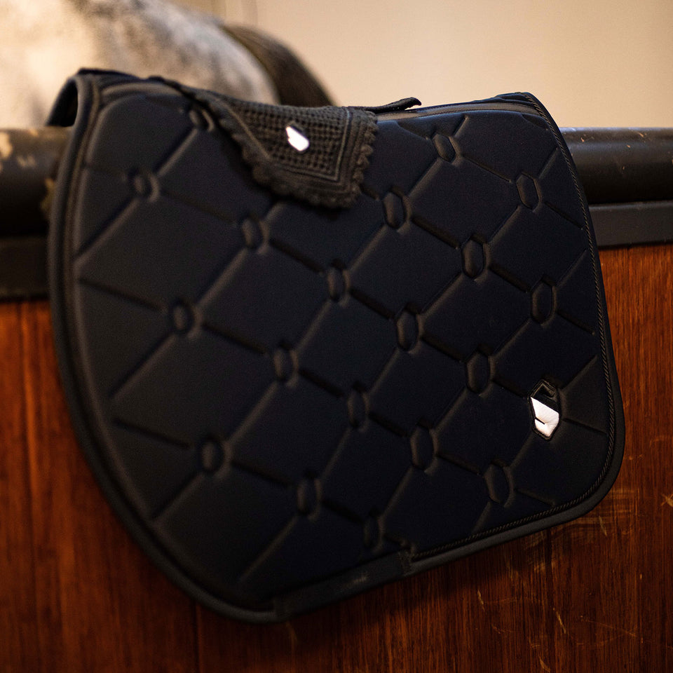 Samshield SpineShield Embroidery Jumping Saddle Cloth - Black