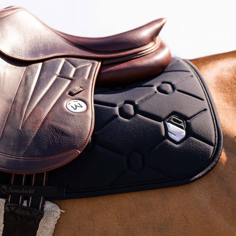 Samshield SpineShield Embroidery Jumping Saddle Cloth - Black
