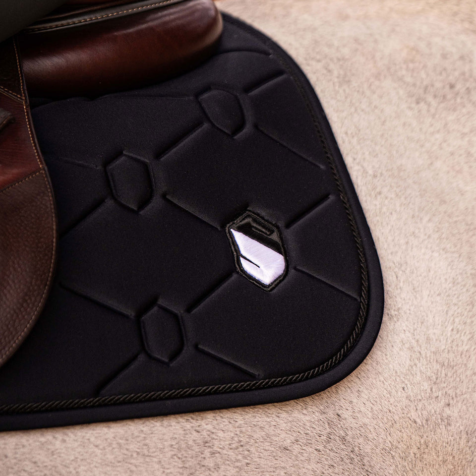 Samshield SpineShield Embroidery Jumping Saddle Cloth - Black