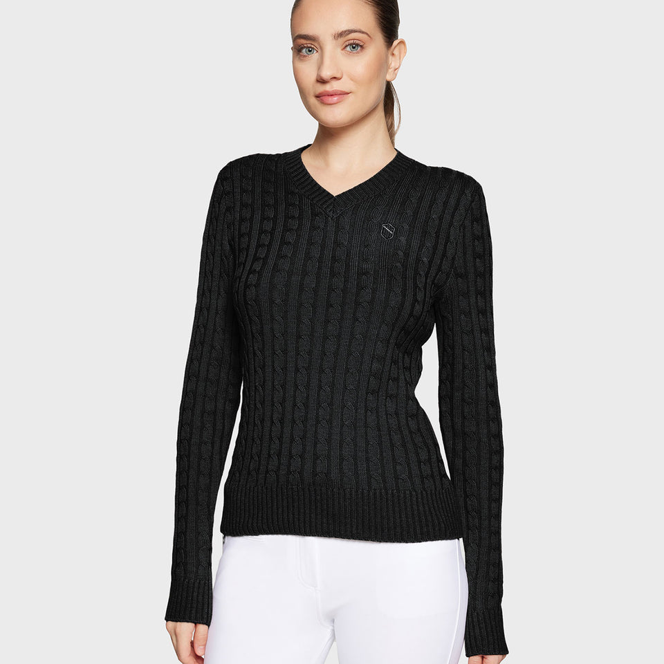 Samshield Lisa Twisted V-Neck Sweater - Black