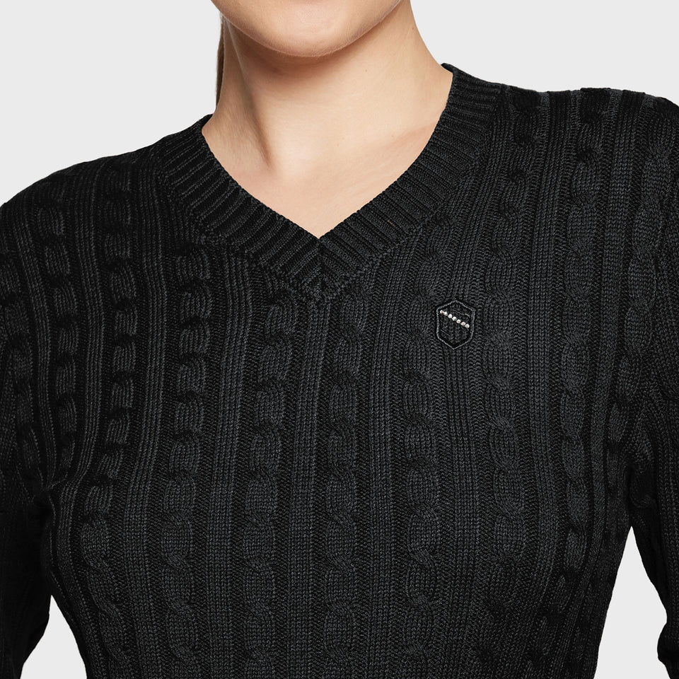 Samshield Lisa Twisted V-Neck Sweater - Black