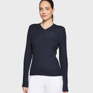 Samshield Lisa Twisted V-Neck Sweater - Navy