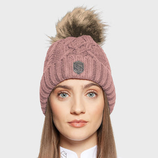 Samshield Nora Crystal Intarsia Bobble Hat - Blush Pink