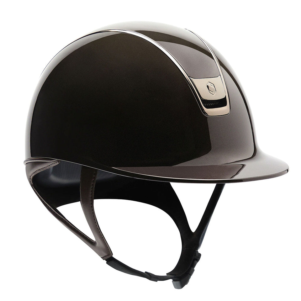 Samshield V2 Shadowglossy Standard Riding Hat - Metallic Brown