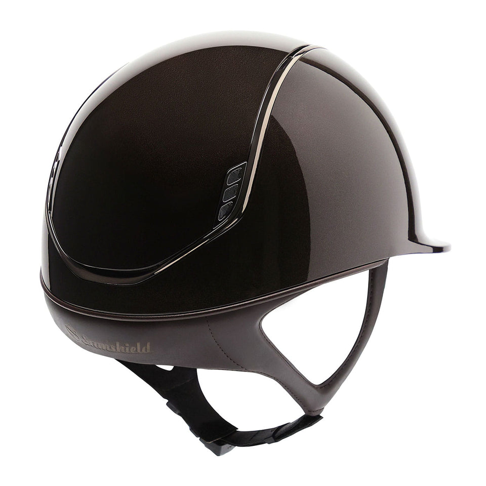 Samshield V2 Shadowglossy Standard Riding Hat - Metallic Brown